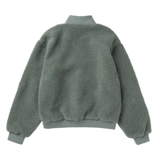 Mystic Teddy Zip Up Sweat Women Frozen Green