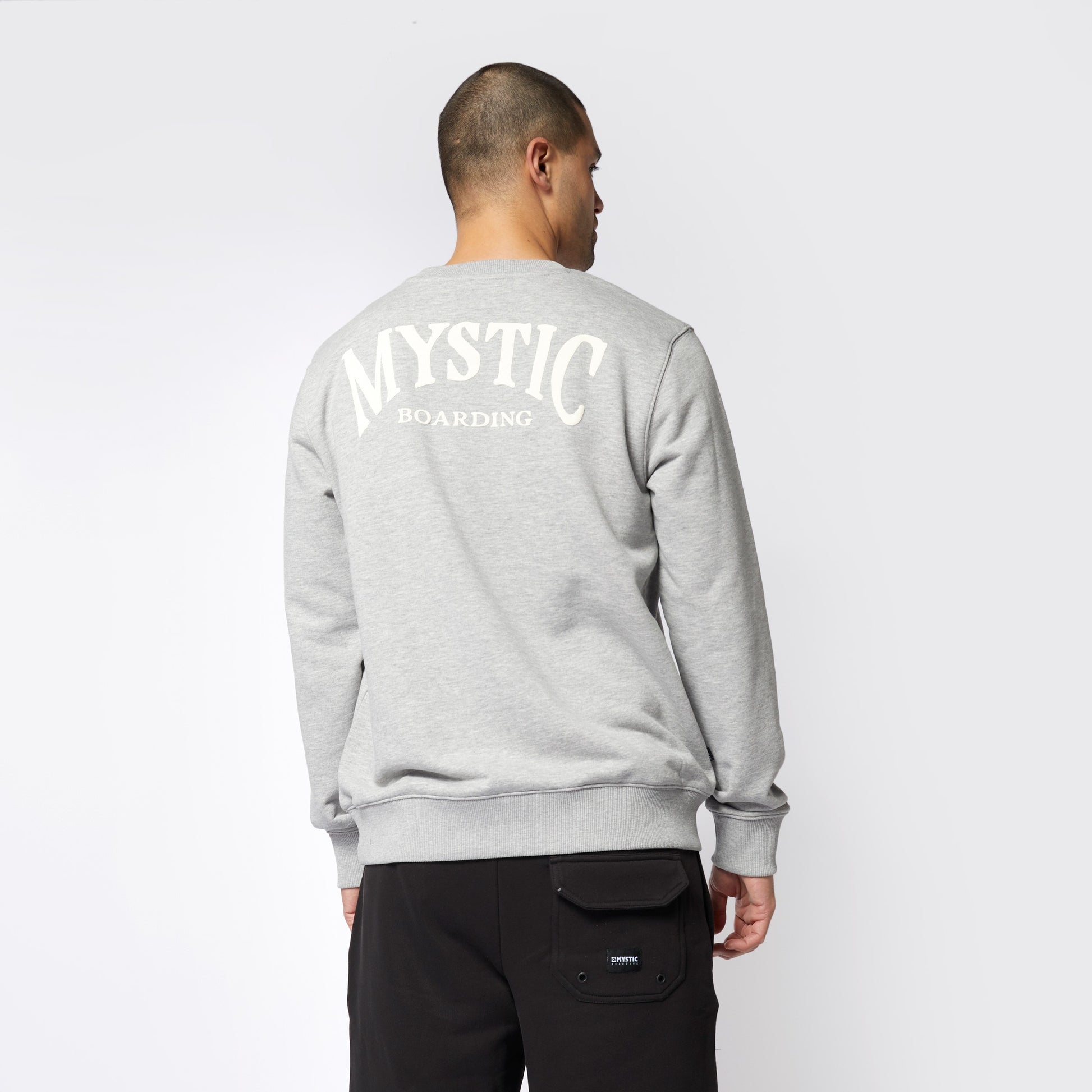 Mystic Ethos Crew Sweat Light Grey Melee