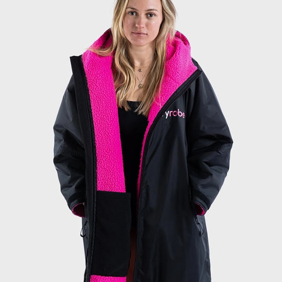 Dryrobe Advance LS Poncho Black Pink