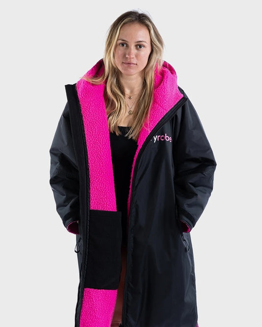 Dryrobe Advance LS Poncho Black Pink