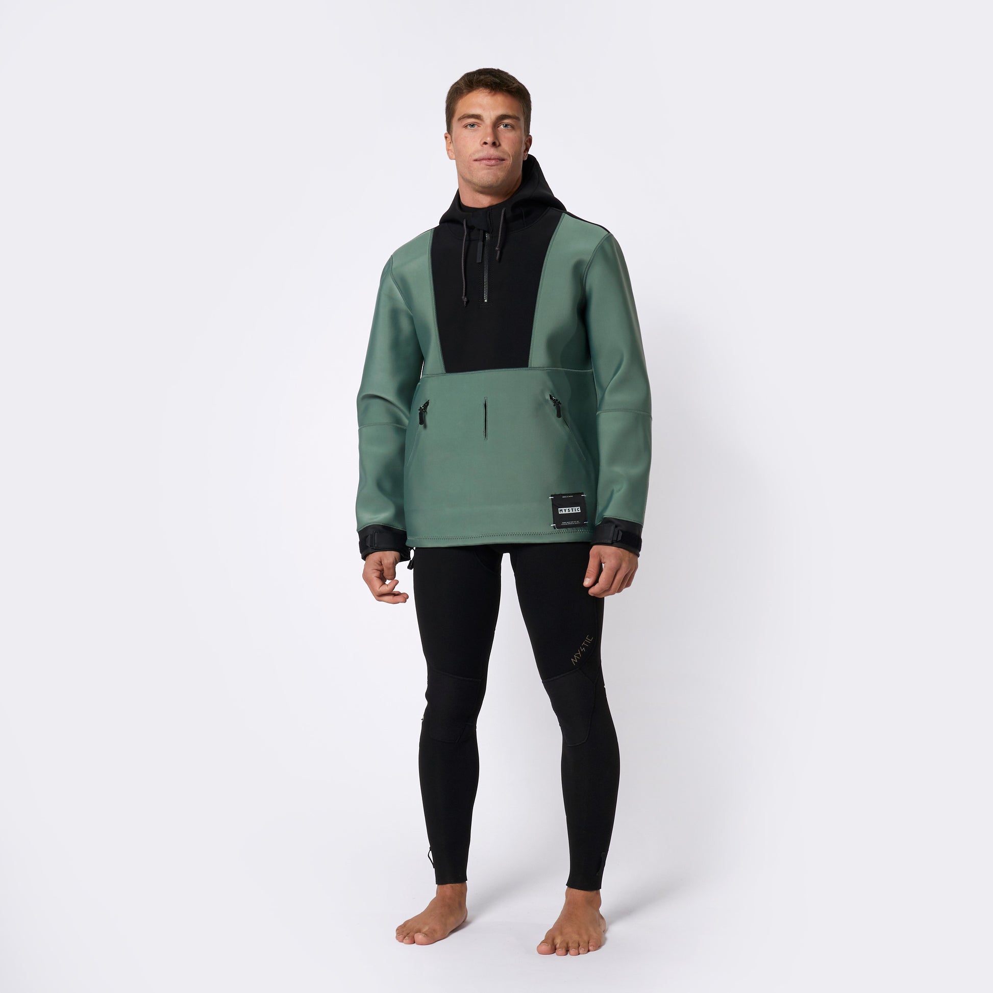 Mystic Fulmar Neoprene Hoodie 3/2mm Dark Olive
