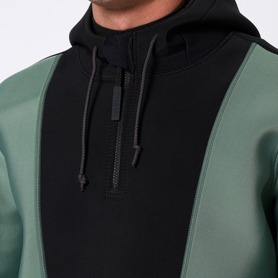 Mystic Fulmar Neoprene Hoodie 3/2mm Dark Olive