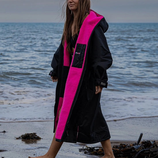 Dryrobe Advance LS Poncho Black Pink