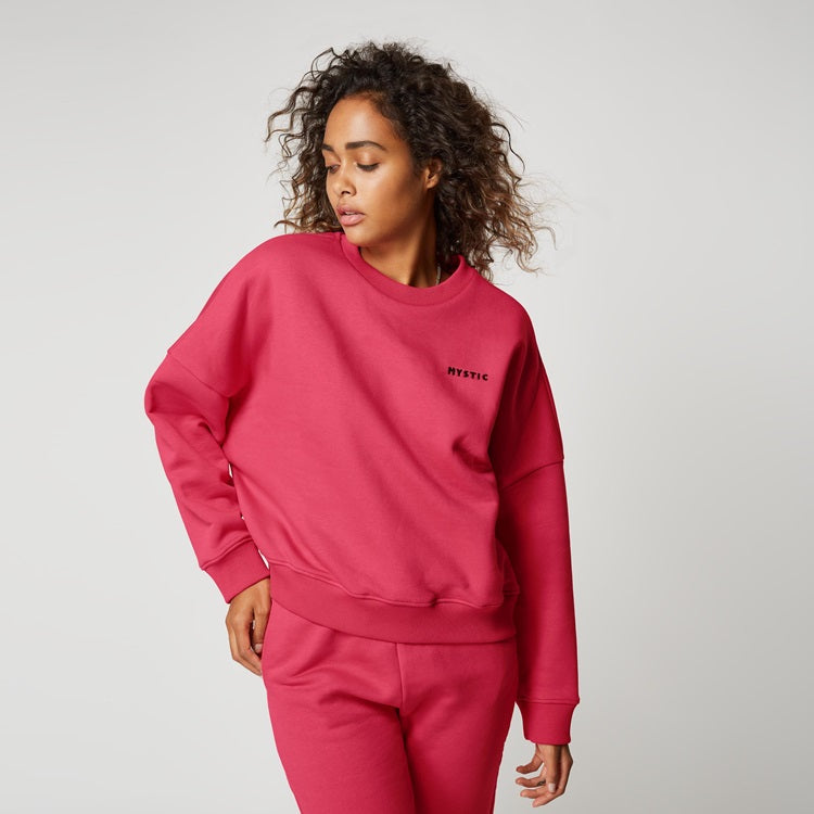 Mystic Dropped Shoulder Crew Sweat Women Bubblegum