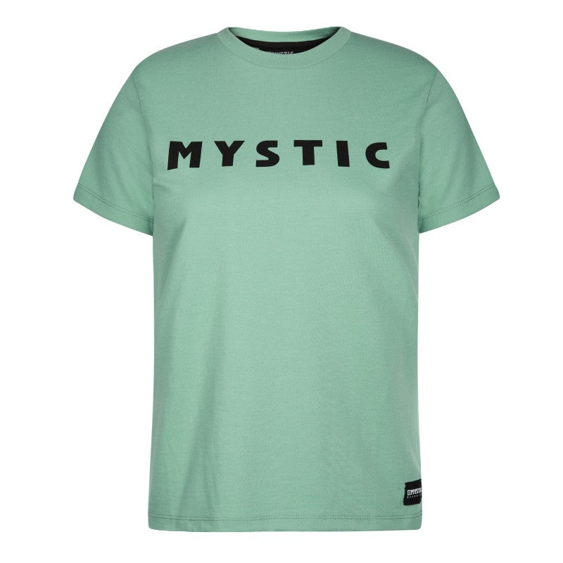 Mystic Brand Tee Women Big Logo Seasalt Green