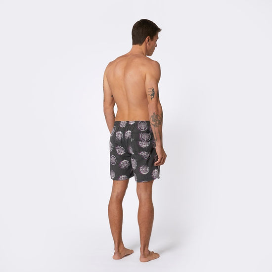Mystic Artwork Swim Boardshort Deep Purple