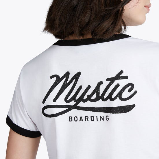 Mystic Classic Ringer Tee Women White