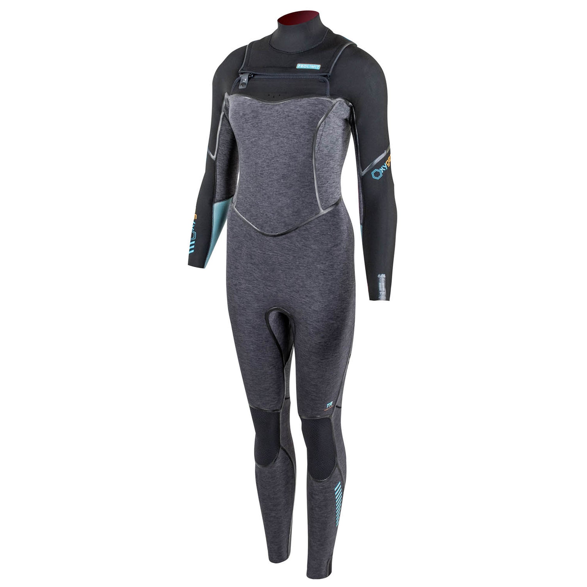 Prolimit Oxygen Steamer Freezip 6/4 Black Turquoise