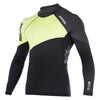 Mystic Crossfire Rash Vest L/S Lime