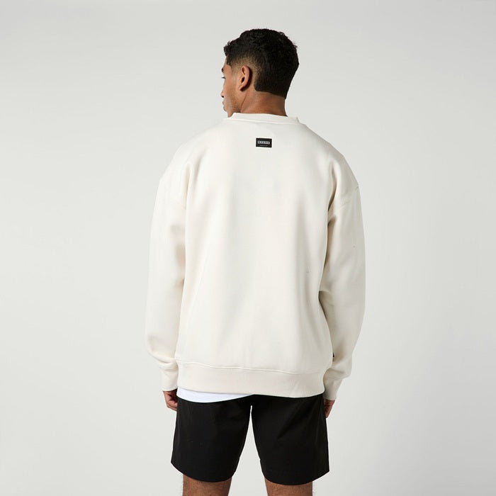 Mystic Brand Crew Sweater Off White