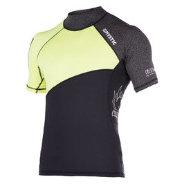 Mystic Crossfire Rash Vest S/S Lime