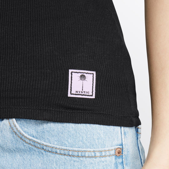 Mystic Honest Singlet Black