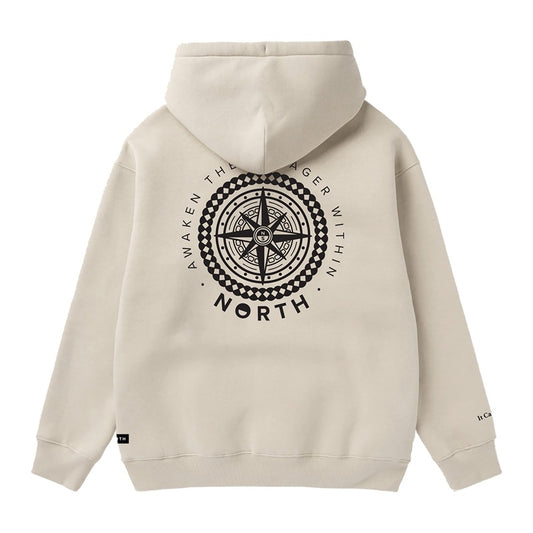 North Waypont Hood Sweat Sand von hinten