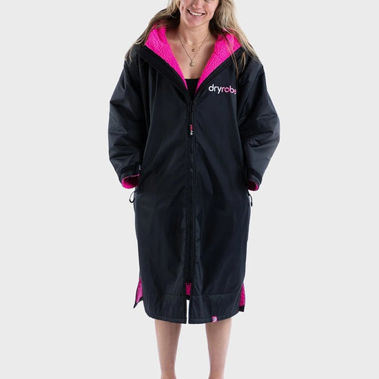 Dryrobe Advance LS Poncho Black Pink