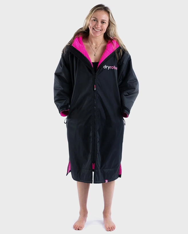 Dryrobe Advance LS Poncho Black Pink
