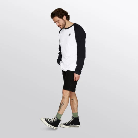 Mystic Lowe Langarm Tee Black White