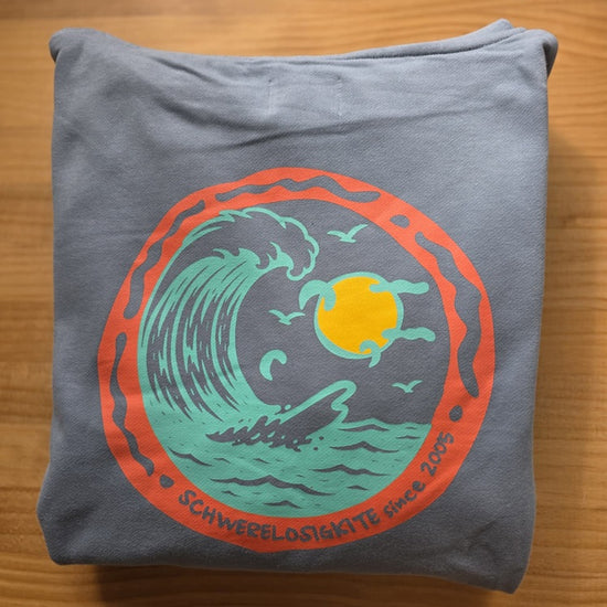 Schwerelosigkite Hoodie Wind Waves Blue