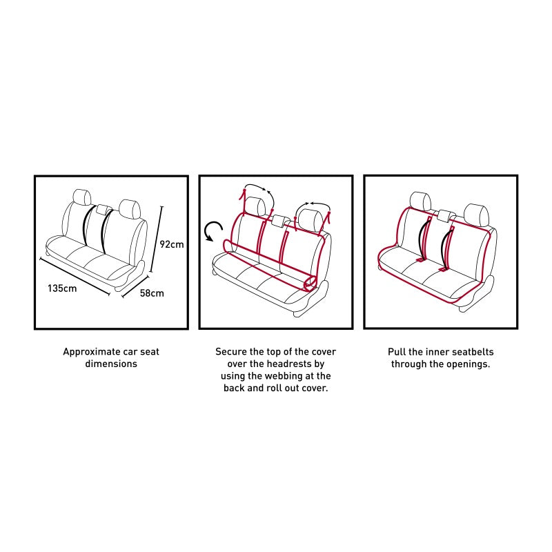 Mystic Car Seat Roll Cover Triple für dein Auto
