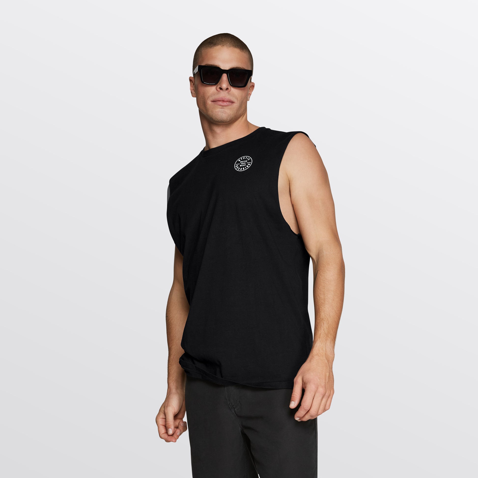 Mystic Boarding Sleeveless Tee Black