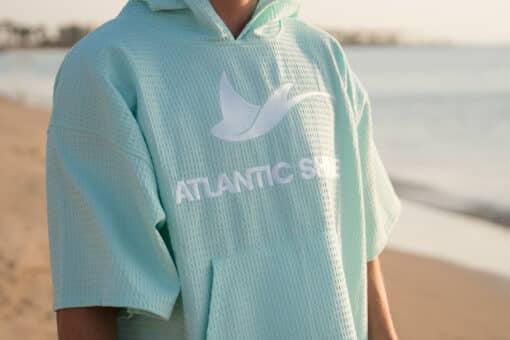 Atlantic Shore Surf Poncho Travel Mint