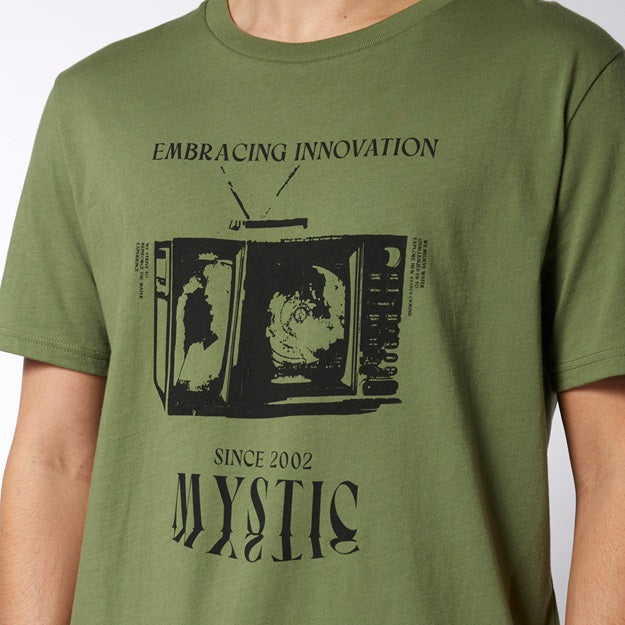 Mystic Broadcast Tee Dark Olive