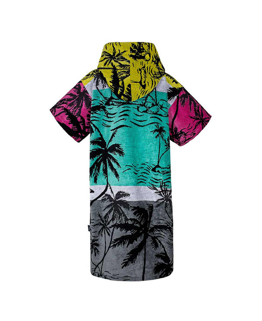 Atlantic Shore Surf Poncho Palm Tree Pink Yellow