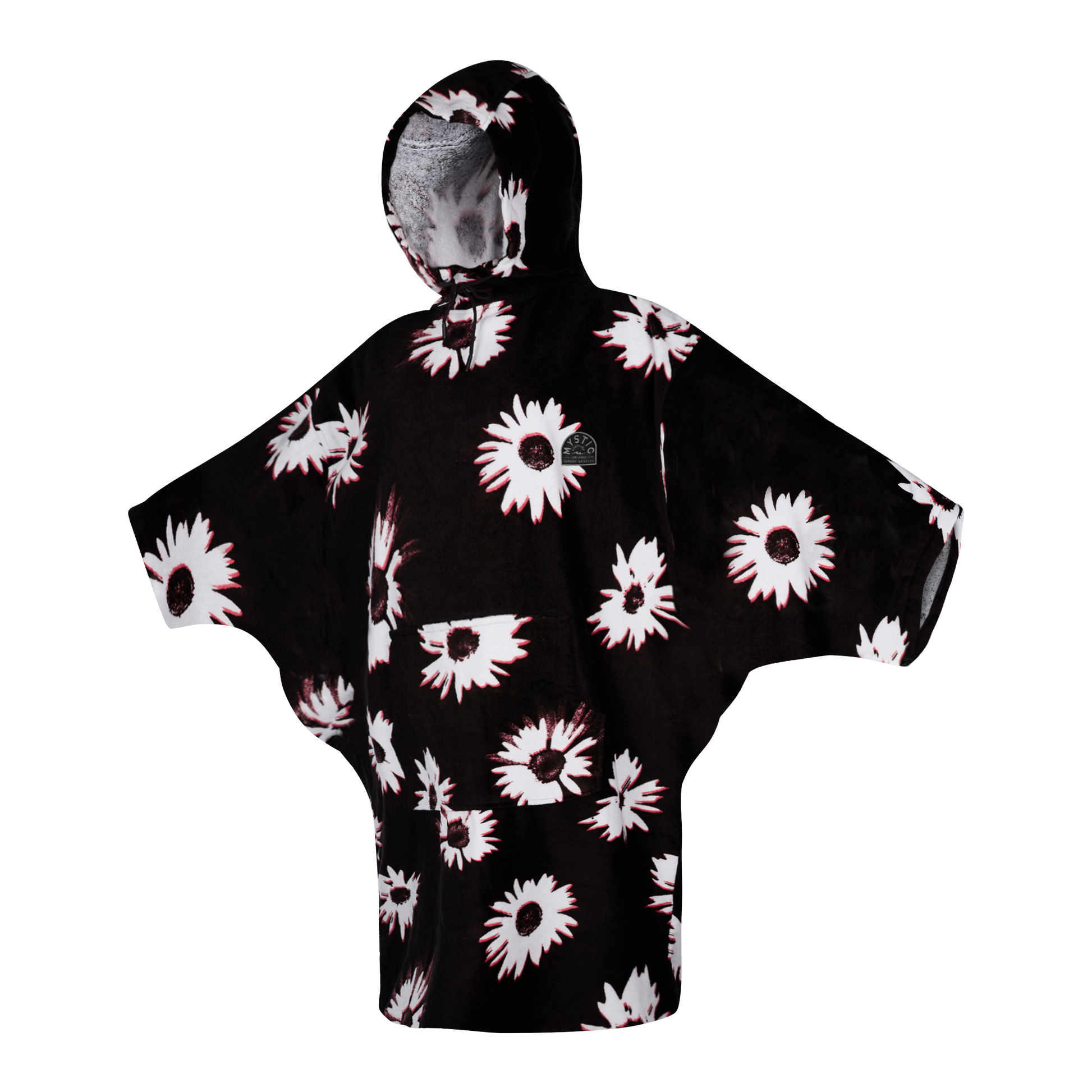 Mystic Poncho Women Black White