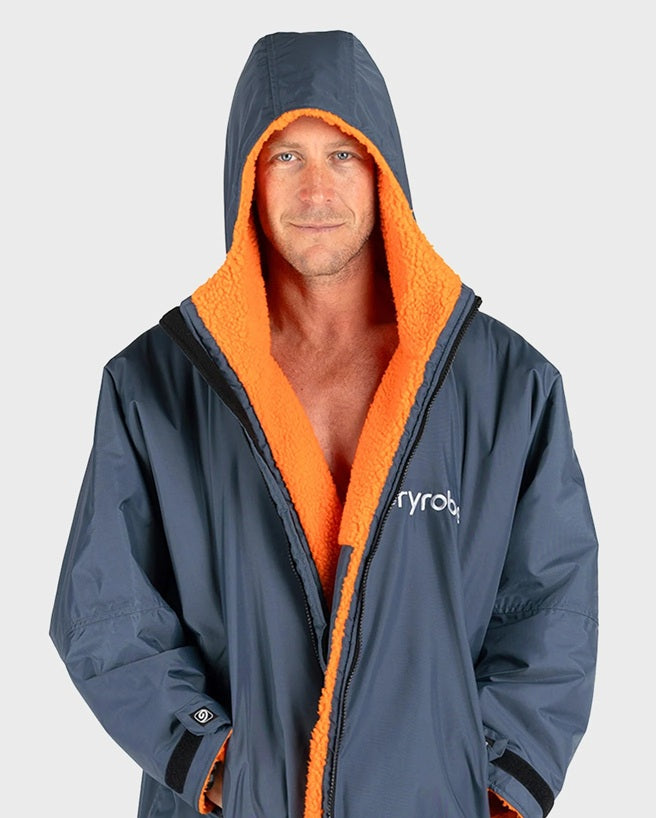 Dryrobe Advance LS Poncho Dark Grey Orange