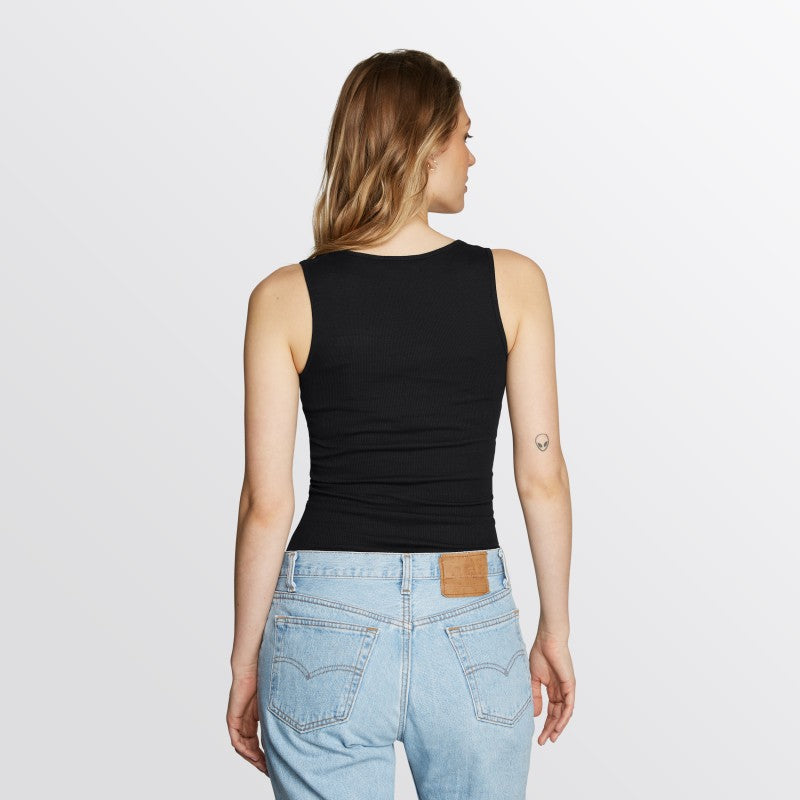 Mystic Honest Singlet Black