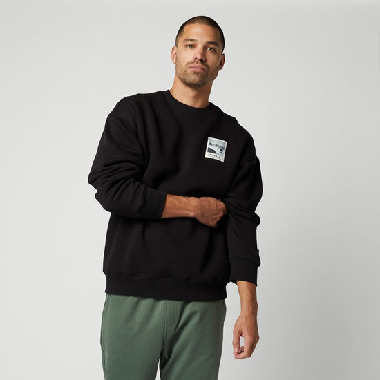 Mystic Fjord Crew Sweat Black