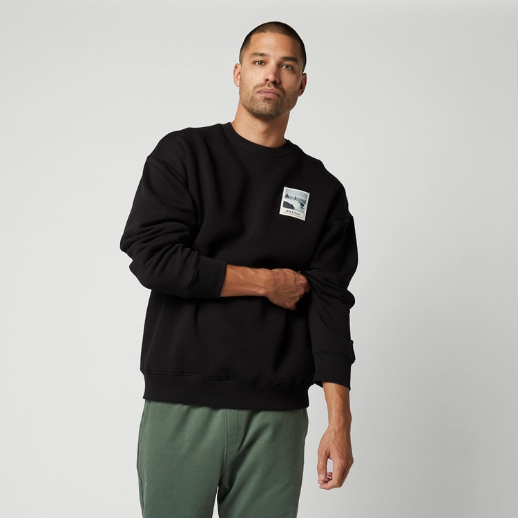 Mystic Fjord Crew Sweat Black