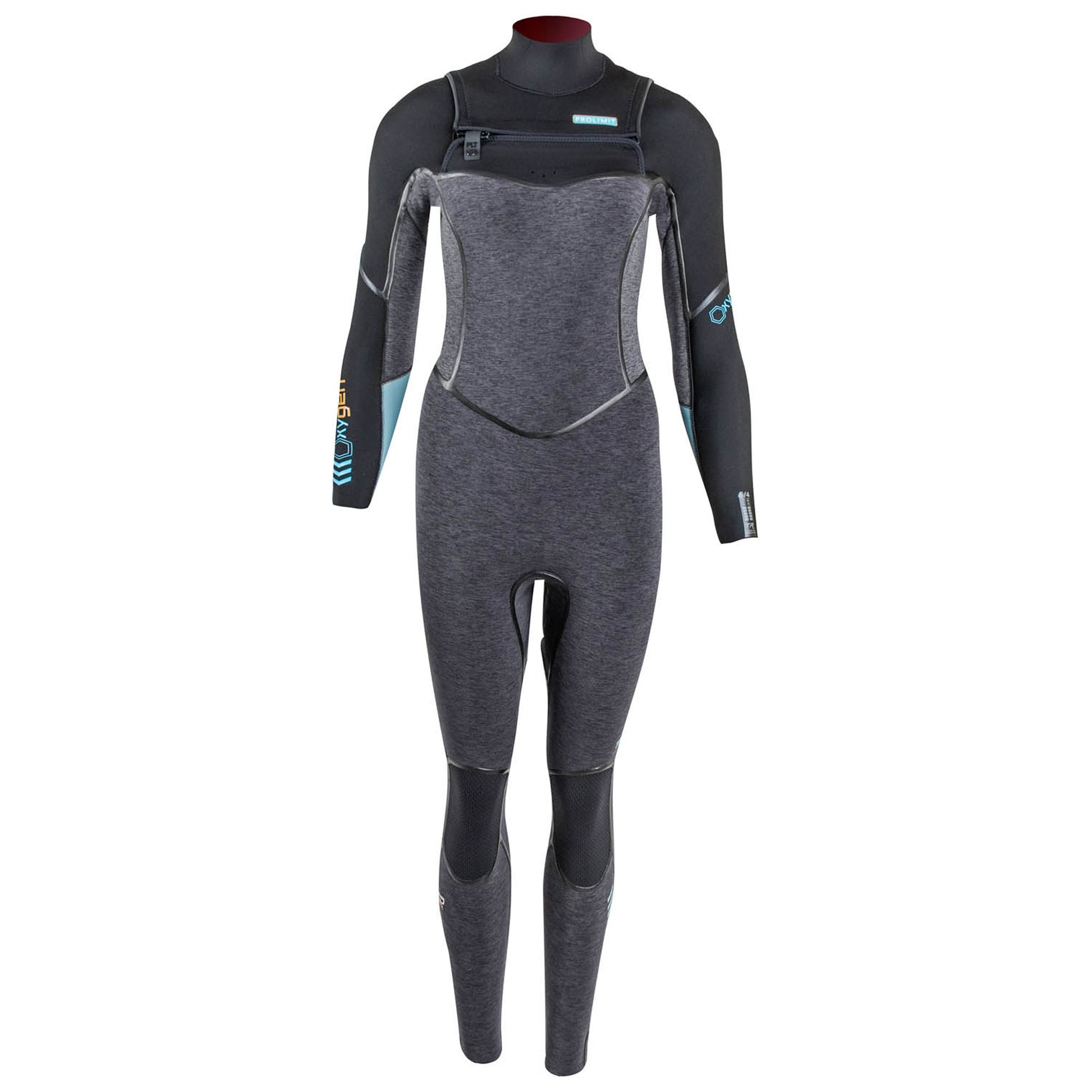 Prolimit Oxygen Steamer Freezip 6/4 Black Turquoise
