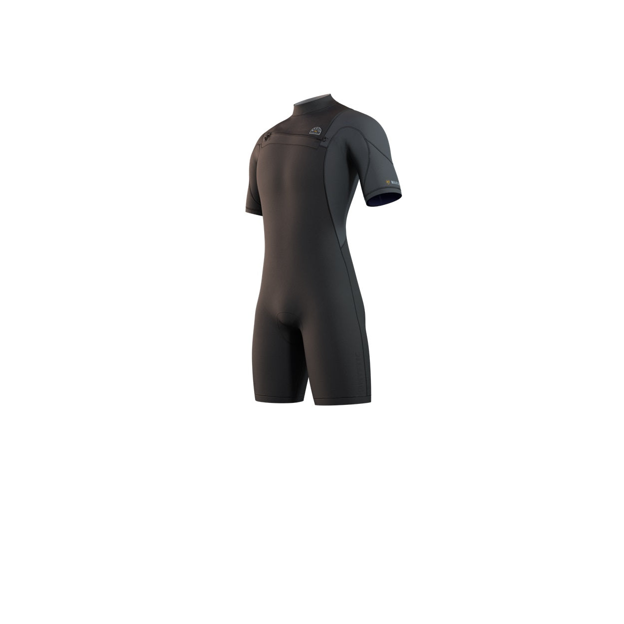 Mystic Marshall Shorty 3/2mm Fzip Black Grey