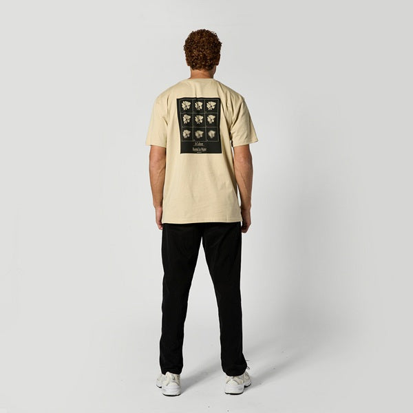 Mystic Pansy T-Shirt Pale Khaki