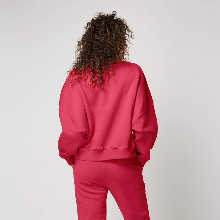Mystic Dropped Shoulder Crew Sweat Women Bubblegum