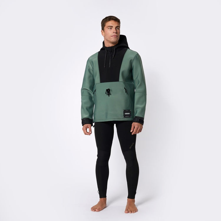 Mystic Fulmar Neoprene Hoodie 3/2mm Dark Olive