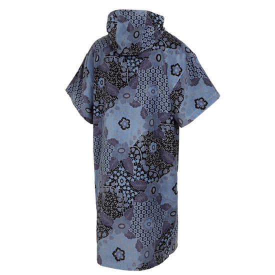 Mystic Poncho Velour AOP Blue Black