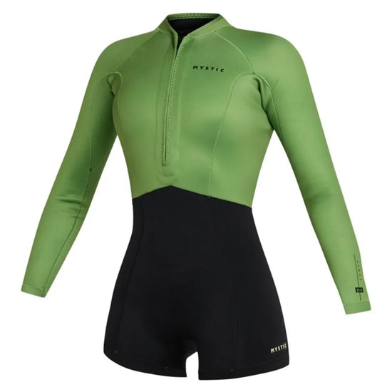 Mystic Lunar Longarm Shorty 2/2mm Fzip Women Soft Green
