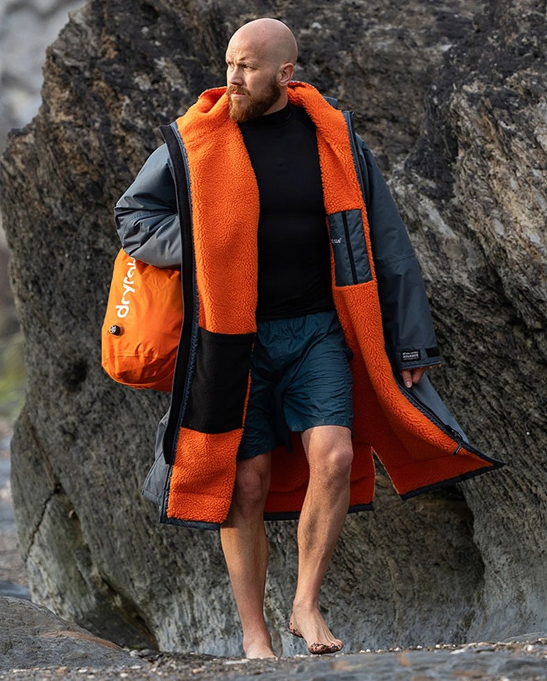 Dryrobe Advance LS Poncho Dark Grey Orange