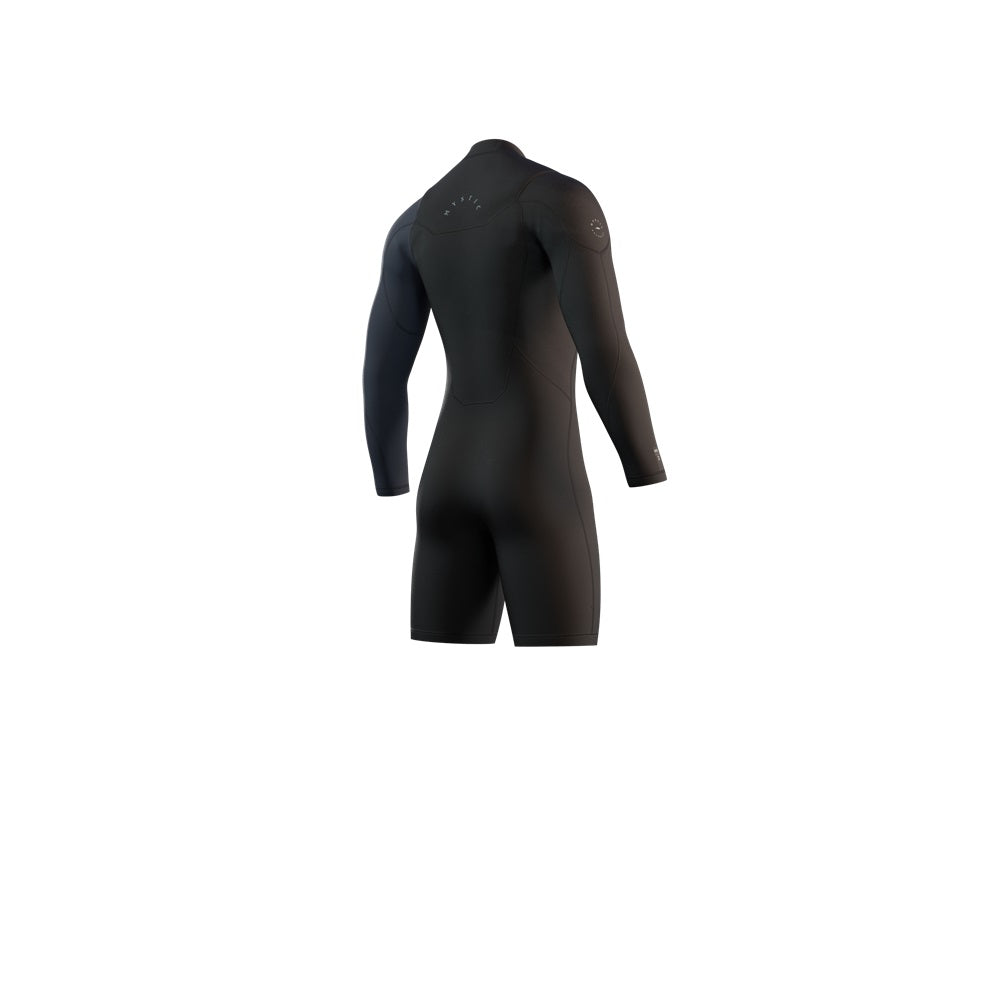 Mystic Marshall L/S Shorty 3/2mm Fzip Black Grey