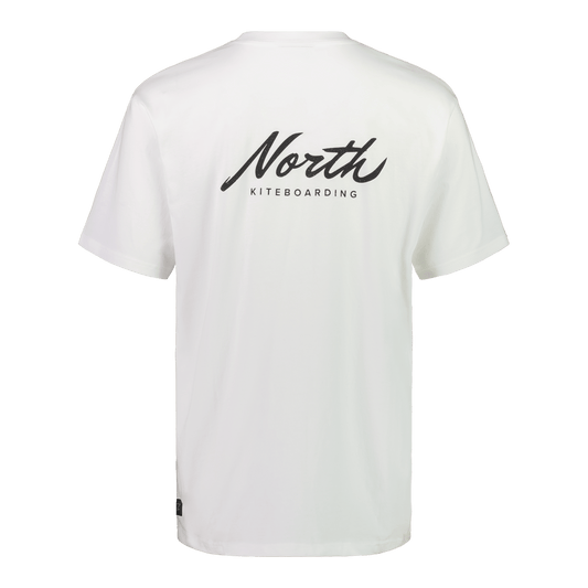 North Script Tee White