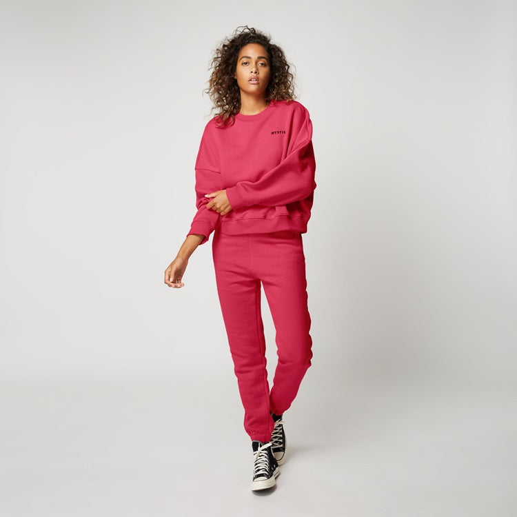 Mystic Dropped Shoulder Crew Sweat Women Bubblegum