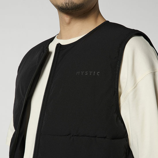 Weste in schwarz mit Logo und Zipper