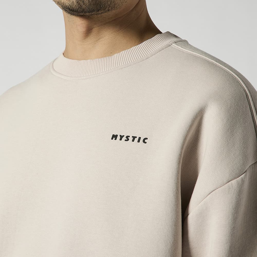 Mystic Profile Crew Sweat Drak Clouds mit Logo auf der Brust