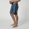 Mystic Sacred Boardshort Tidal Blue von der Seite getragen