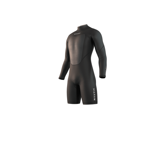 Mystic Brand Longarm Shorty 3/2mm Bzip Flatlock Black