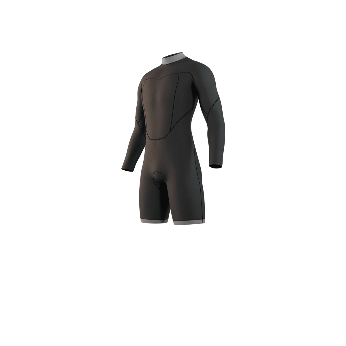 Mystic Brand Longarm Shorty 3/2mm Bzip Flatlock Black – Ansicht 4