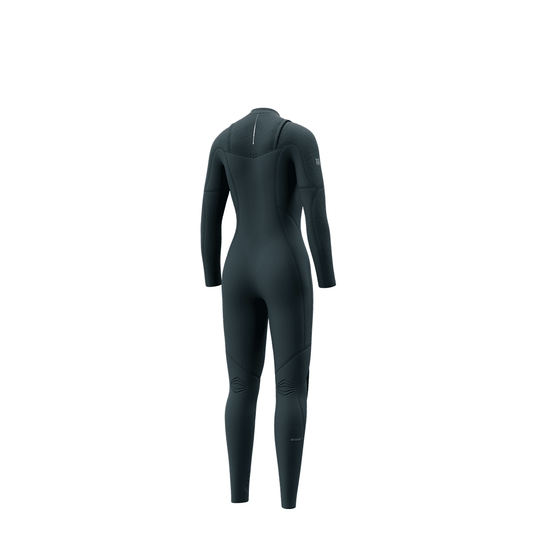 Schwarzer Mystic Jayde Wetsuit Rücken mit Nackenreißverschluss