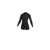 Mystic Lunar Shorty Neoprenanzug Damen Schwarz Frontansicht mit Reißverschluss
