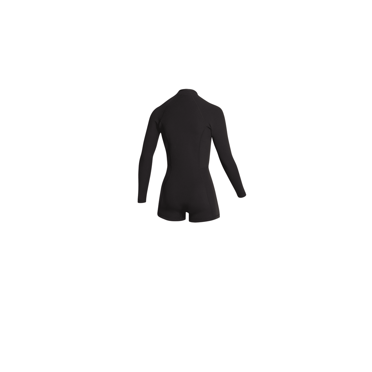 Mystic Lunar Shorty Neoprenanzug Damen Schwarz Rückansicht mit Flatlock-Nähten